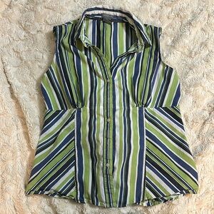 Ann Taylor Sleeveless Collared Shirt